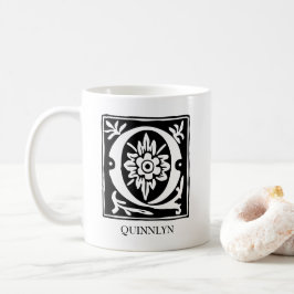Alphabet-Ornamentik-Brief Q Mit Monogramm Kaffeetasse