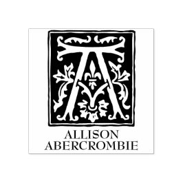 Alphabet Ornamentik Letter A Mit Monogramm Gummistempel
