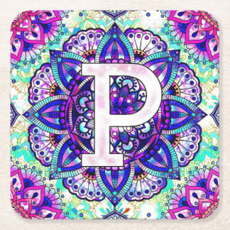 Alphabet P Rechteckiger Pappuntersetzer
