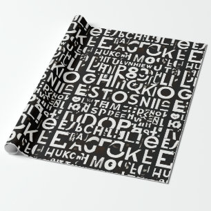 Alphabet Packpapier-Design Geschenkpapier