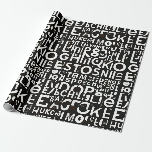 Alphabet Packpapier-Design Geschenkpapier (Ungerollt)