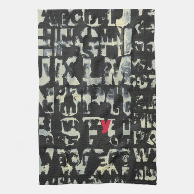 Alphabet Painting von Norman Wyatt Küchentuch (Vertikal)