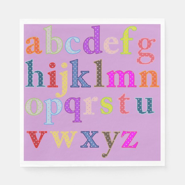 Alphabet Paper Napkin Serviette (Vorderseite)