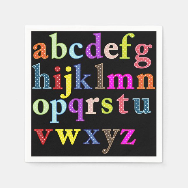 Alphabet Paper Napkin Serviette (Vorderseite)