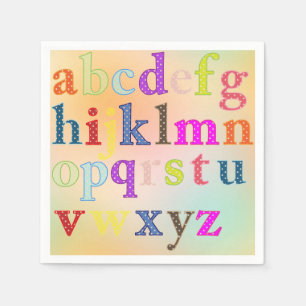 Alphabet Paper Napkin Serviette
