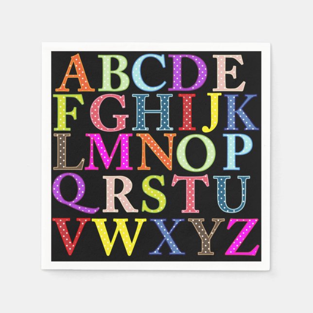 Alphabet Paper Napkin Serviette (Vorderseite)
