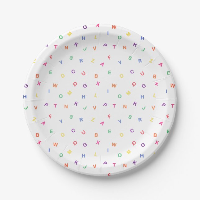 Alphabet Pappteller (Vorderseite)