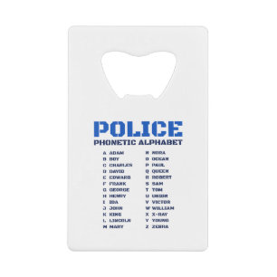 Alphabet phonétique A à Z pour les policiers