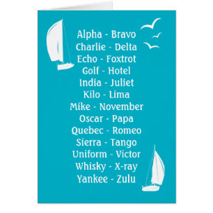 Alphabet phonétique Bateaux bleus Capitaine Bateau