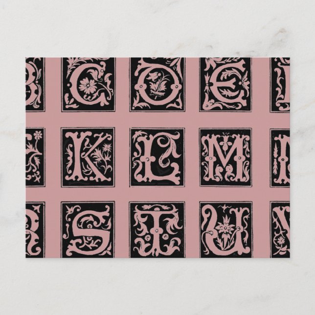 Alphabet Postcard Postkarte (Vorderseite)