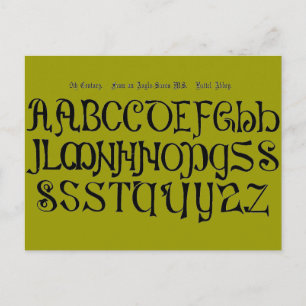 Alphabet Postcard Postkarte