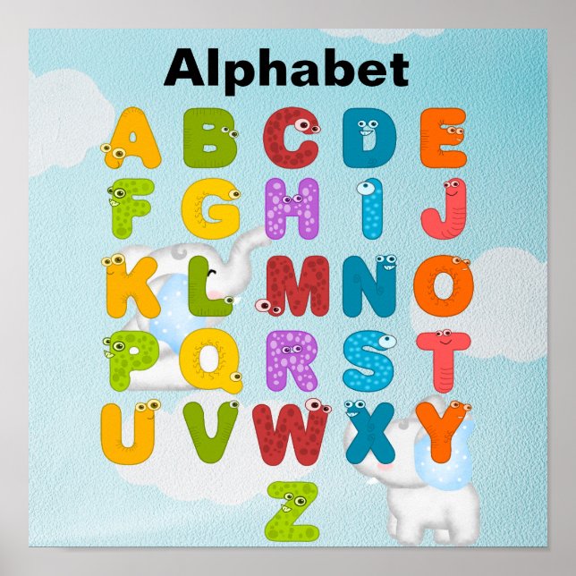 Alphabet-Poster Poster (Vorne)