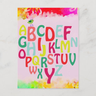 Alphabet Postkarte