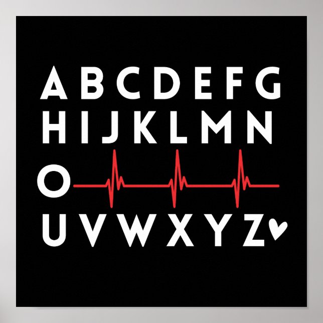 Alphabet PQRST Nurse Poster (Vorne)