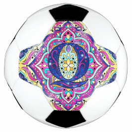 Alphabet Q mandala Fußball