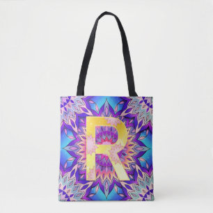 Alphabet R mandala Tasche