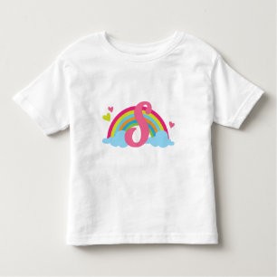 Alphabet-Regenbogen des Monogramm-Buchstabe-S Kleinkind T-shirt