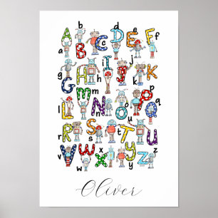 Alphabet Roboter Poster