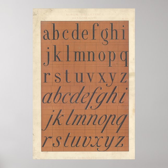 Alphabet (römische Buchstaben) Poster (Vorne)