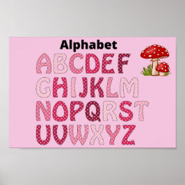 Alphabet-rosa-Poster Poster