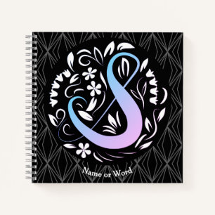 Alphabet S Monogram Handwriting Notizbuch