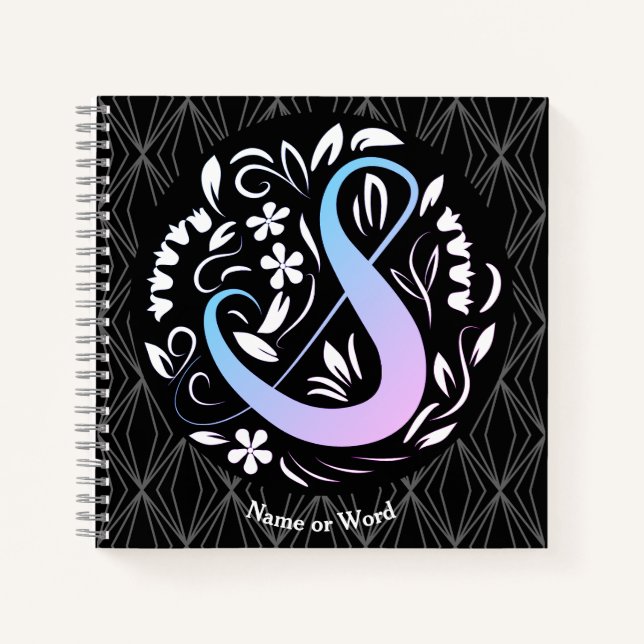Alphabet S Monogram Handwriting Notizbuch (Vorderseite)