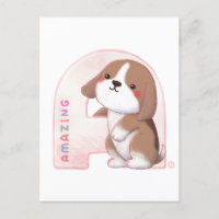 Alphabet Series: "A" Phantastische Beagle Illustra