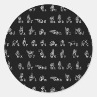 Alphabet signieren // Weiß auf Schwarz //