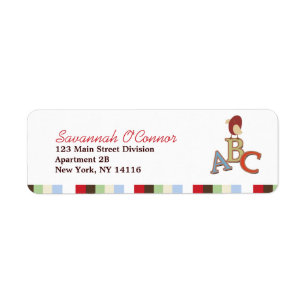 Alphabet Soup ABC Bird Custom Address Labels