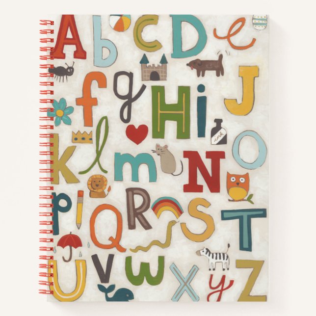 Alphabet Soup Notizbuch (Vorderseite)