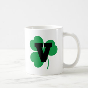 Alphabet St- Patrickbuchstabe-V Kaffeetasse