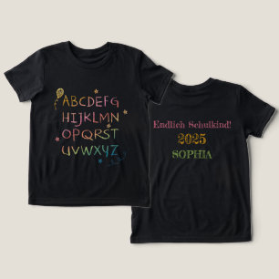 Alphabet Sterne bunt - Tafel Kreide Einschulung Tri-Blend Shirt