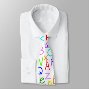 Alphabet-Suppe (auf weißem Hintergrund) Krawatte