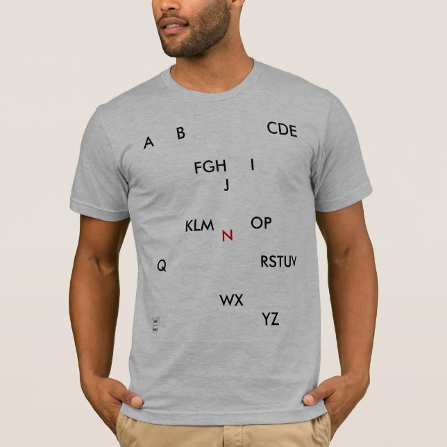 Alphabet-Suppen-Initialen T-Shirt (Vorderseite)