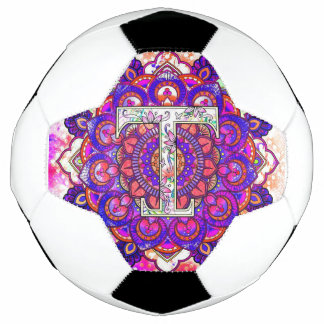 Alphabet T mandala Fußball