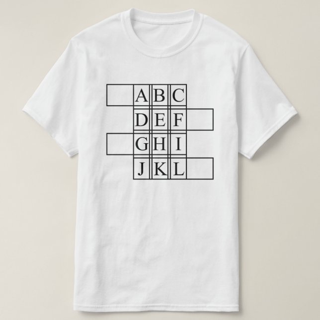 Alphabet T - Shirt (Design vorne)