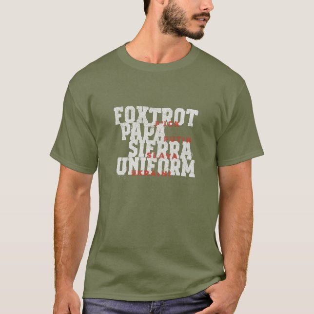 Alphabet T-shirt de l'OTAN de l'Ukraine de Slava (Devant)
