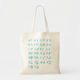 Alphabet Tag der Blindenpraxis Braille-Schrift Tragetasche