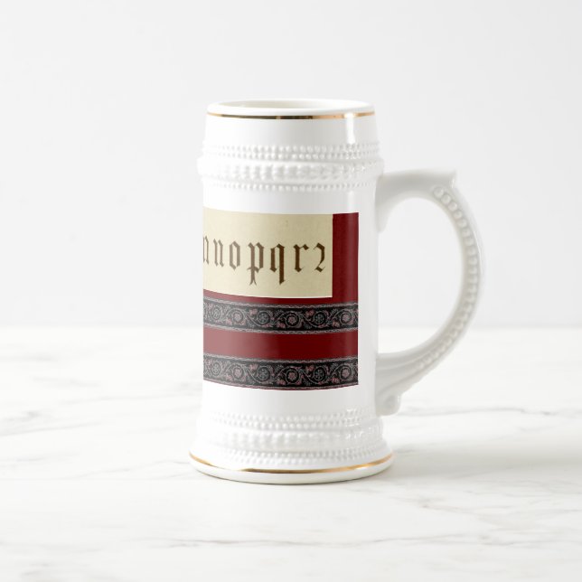Alphabet-Tasse Bierglas (Rechts)