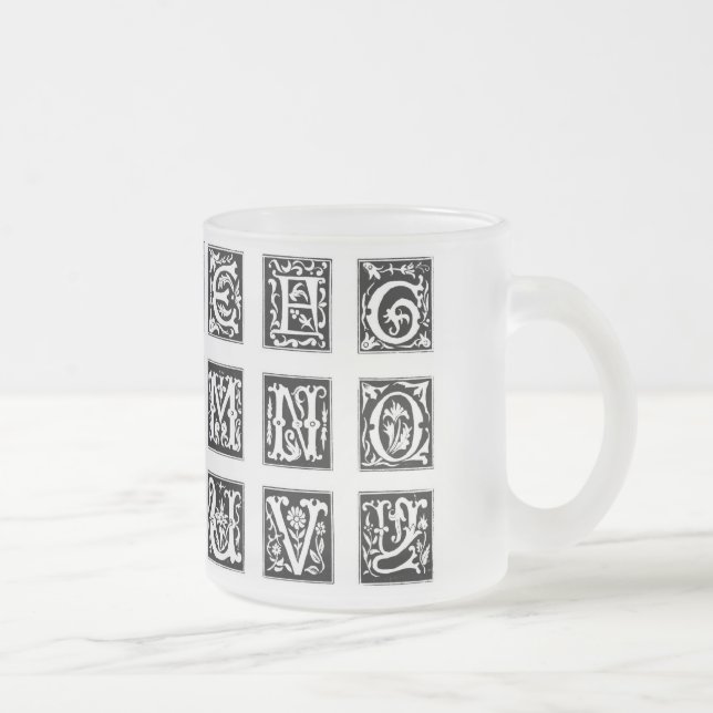 Alphabet-Tasse Mattglastasse (Rechts)
