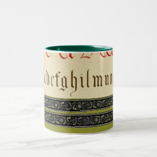 Alphabet-Tasse Zweifarbige Tasse
