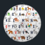 Alphabet-Tiere - superniedliches! Dartscheibe<br><div class="desc">Freundliches Tieralphabet!</div>