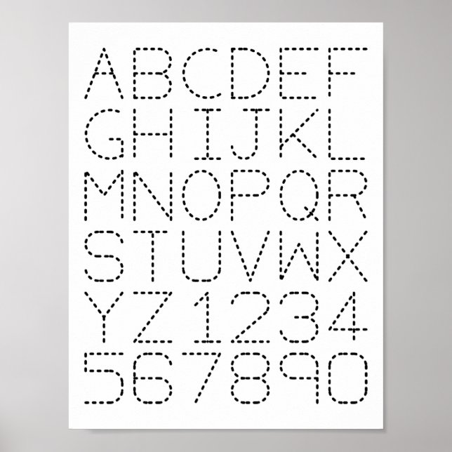 Alphabet und Nummernplakat Poster (Vorne)