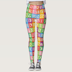 Alphabet und Zahlen Leggings