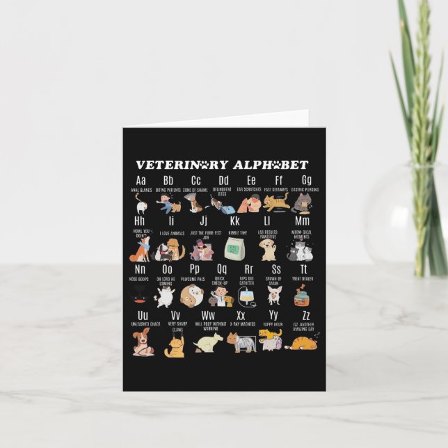 Alphabet Vet Nurse Student Sch Karte (Vorderseite)