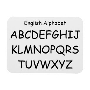 Alphabet von Janz White Smoke 3x4 Magnet