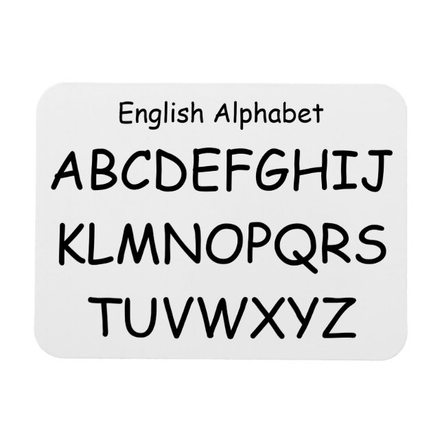Alphabet von Janz White Smoke 3x4 Magnet (Horizontal)