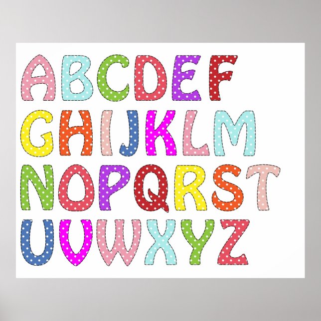 ALPHABET-Wandplakat Poster (Vorne)