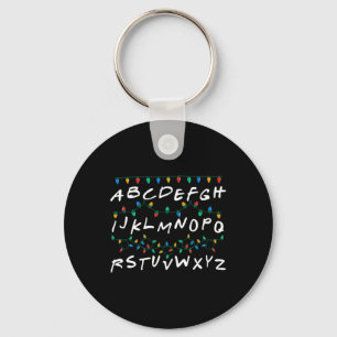 Alphabet Weihnachtsbeleuchtung Familie Matching Pa Schlüsselanhänger