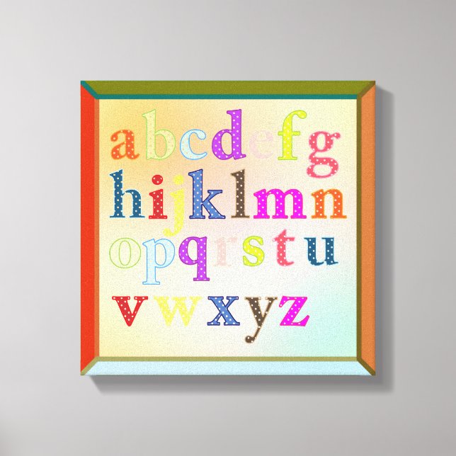Alphabet Wrapped Canvas Leinwanddruck (Vorderseite)